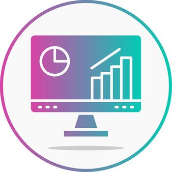 datos visualización glifo degradado datos gráficos vector