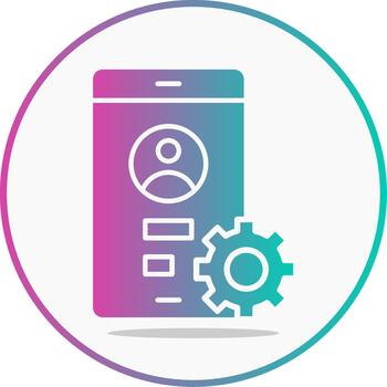 ui diseño glifo degradado interfaz diseño vector