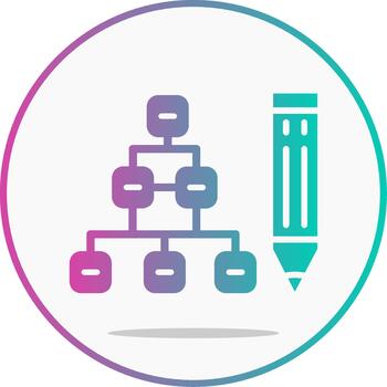 proyecto glifo degradado trabajo asignación vector