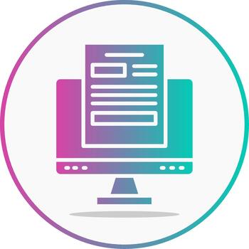 solicitud glifo degradado software aplicación vector