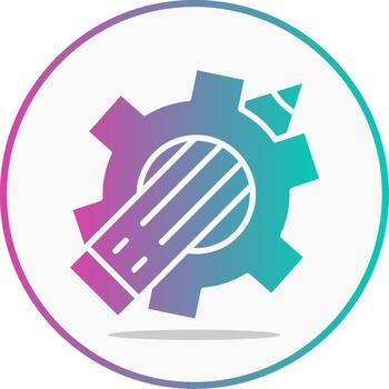 creativo proceso glifo degradado diseño flujo de trabajo vector