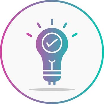 Solution Glyph Gradient Answer Concept vector