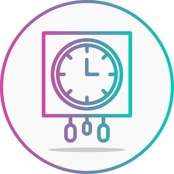reloj línea degradado votación hora vector