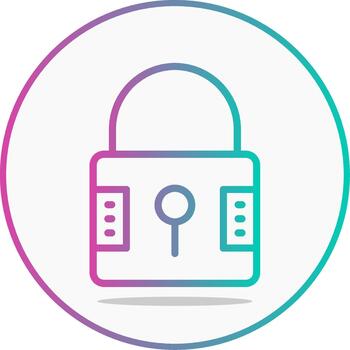 bloquear línea degradado votación seguridad vector