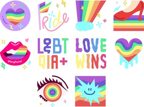 pride month element vector