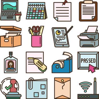 Office work tool vector