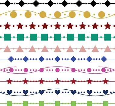 Geometric Shape Border Pattern Collection vector