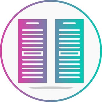 Half Glyph Gradient Partial Selection vector