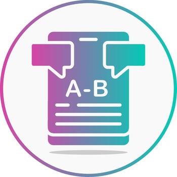 AB Testing Glyph Gradient vector