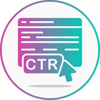 ctr glifo degradado vector