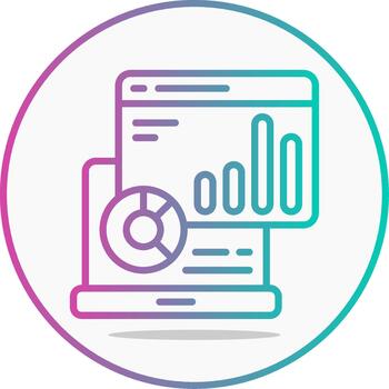 Web Analytics Line Gradient vector