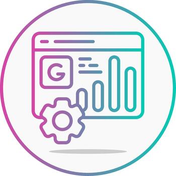 google analítica línea degradado vector
