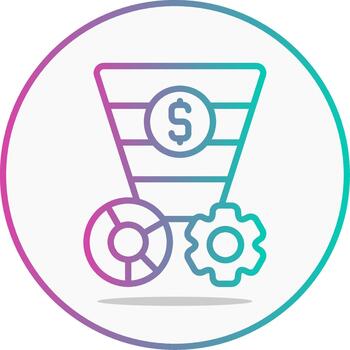 Funnel Analytics Line Gradient vector