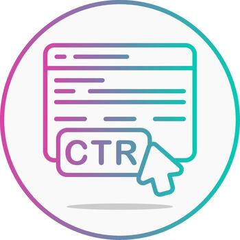 ctr línea degradado vector