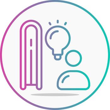 aprendizaje línea degradado diseño vector