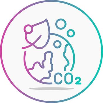cero emisión línea degradado vector