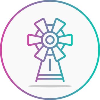 Windmill Line Gradient vector