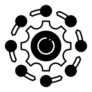 Process Node Dualtone Icon vector