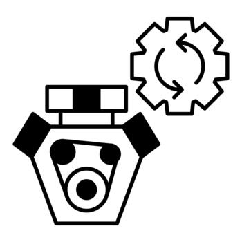 Auto Process Engine Dualtone Icon vector