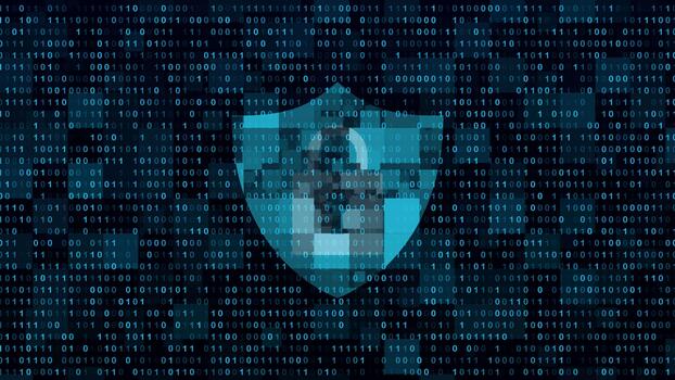 Cyber security, cyberspace, binary code or matrix coded data concept video