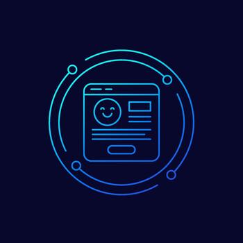user friendly interface icon, linear design vector