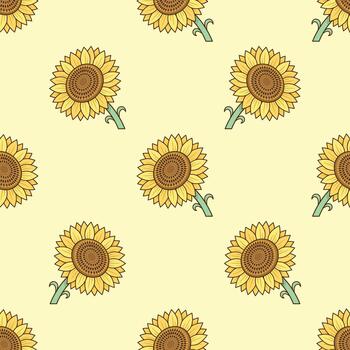 Sunflower Pattern Design vector