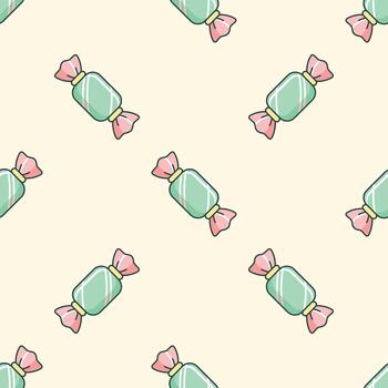 Wrapped Candy Seamless Pattern vector