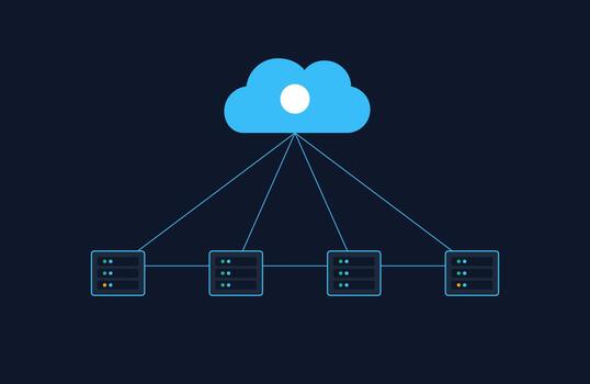 nube informática servidor red centro de datos vector