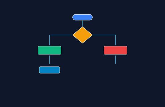 Decision Tree Matrix Algorithm Workflow Flowchart vector