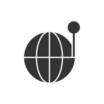 Global Map Pin Pointer Icon vector