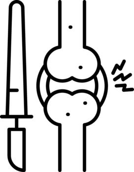Creative Visual Solution for Modern Interface Systems Featuring Arthroscopy vector