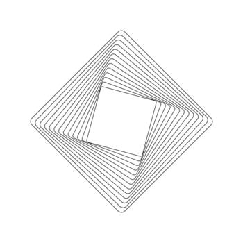 Rectangle blend lines shape. vector