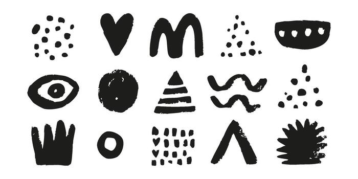 mano dibujado resumen diseño elementos vector