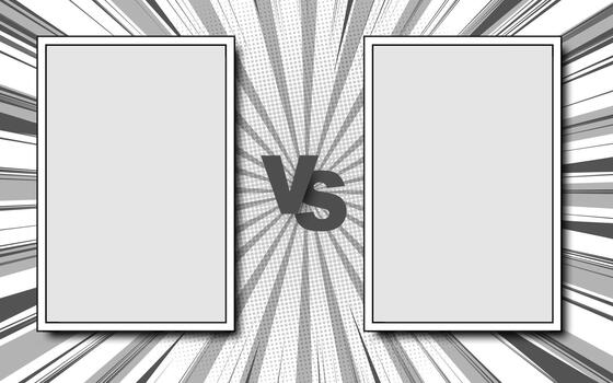 comic versus template vector