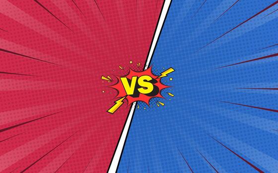 Comic Book Versus Template vector