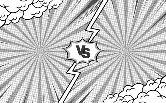 Flat versus comic vector