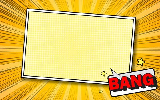 Comic Cartoon Design Template. vector