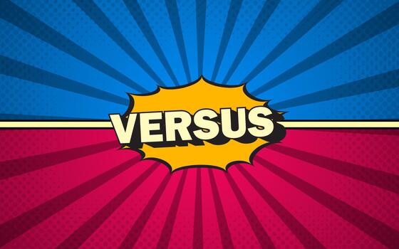 versus pantalla plano estilo diseño. vector