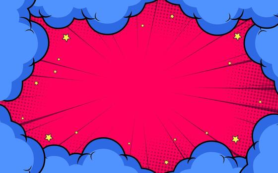 Comic abstract background with cloud vector