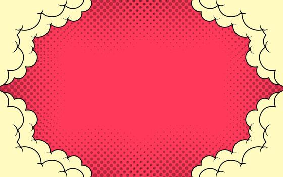 Comic background with cartoon cloud vector