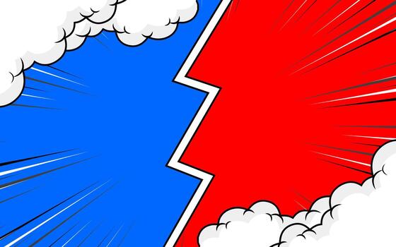 Comic versus background frame template vector
