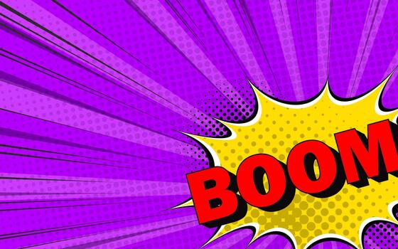 Comic background with blank speech bubble. vector