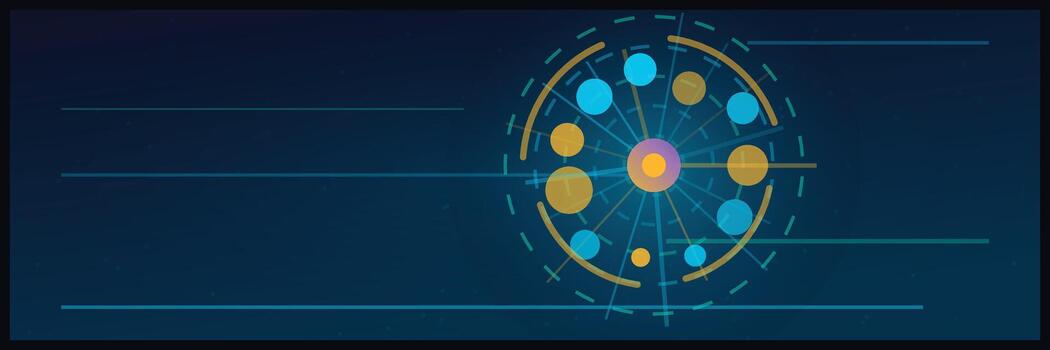 Abstract technology concept with circular data visualization elements vector