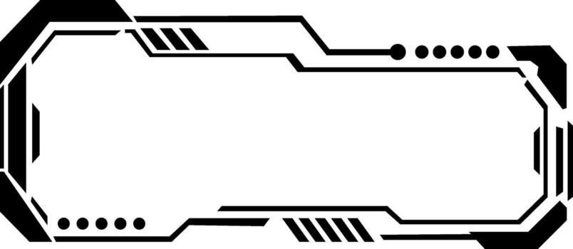 Futuristic sci fi digital UI interface vector