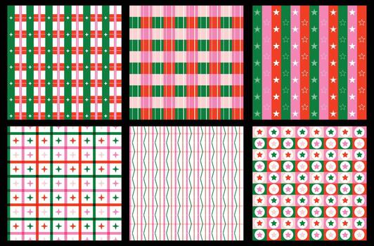 Christmas Pattern Design Bundle vector