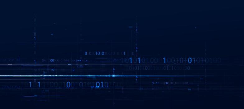 Cyber security abstract digital background with binary code and network data streams vector