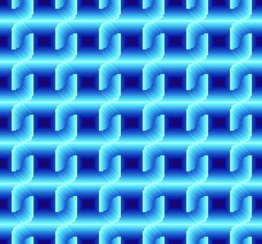Pixel Gradient Interlocking Woven Chain Seamless Pattern vector