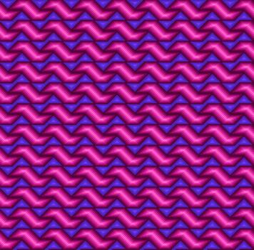 Pixel Gradient Interlocking Wave Seamless Pattern vector