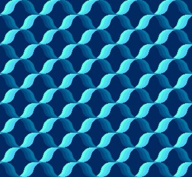 Pixel Gradient Interlocking Wave Grid Seamless Pattern vector