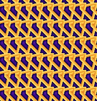 Pixel Gradient Triangular Chain Seamless Pattern vector